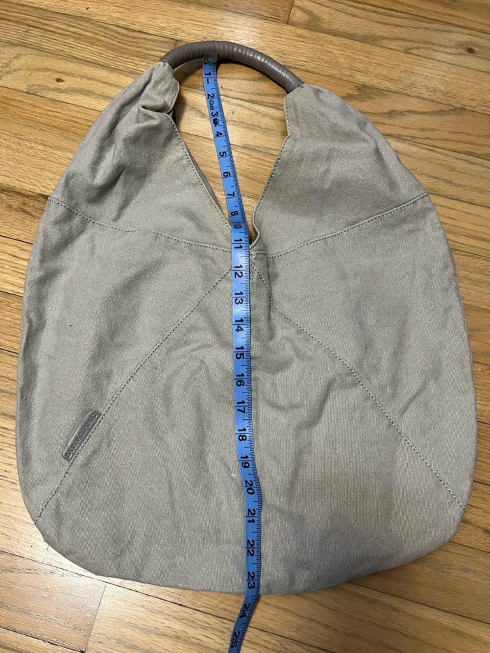 Banana Republic Light Gray Canvas Hobo Bag - Picture 5 of 5